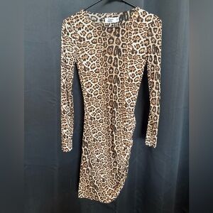 Tiger Mist Animal Print Long Sleeve Dress